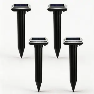 Solar Powered Ultrasonic Mole Repellent Waterproof Spikes - Rodent Repellent Multi-Insect Deterrent for Gophers, Voles, Groundhogs, Snakes, Chipmunks in Your Outdoor Space