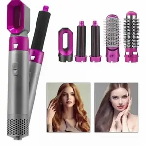 5 in 1 Detachable Blow Dryer Brush Set,Negative lonic Hot Air Brush,Hair Styling Tool, Round Hot Air Straightener Brush Volumizer,Air Curler Wand, Valentine's Day Gifts Black dealsforyoudays Daily White