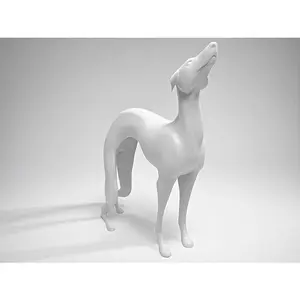 Miniature Dog Figurine Desk Decor - Greyhound Statue Gift for Dog Lovers - Handcrafted Animal Sculpture - Unique Home Office Decoration - Replica Collectible for Pop Culture Fans Ornaments