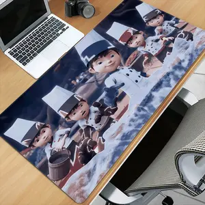BoBoiBoy Galaxy poster, mouse pad, large size gaming and office keyboard pad, suitable for e-sports, computer and work area decoration, desktop mouse pad, office workers, non-slip rubber base, suitable for Halloween gifts, festive gifts