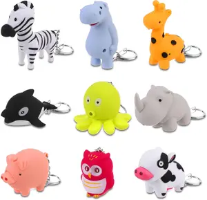 9 count  Flashlight  - Pediatric Nurse Badge Reel with Cow, Giraffe, Elephant, Octopus, Dolphin, Pig, Hippo, Owl, Zebra Designs