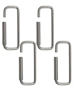 4 Pack Rectangle Key Ring - Lucky Line 1.5” Rectangular Key Ring with Spring Sleeve Closure