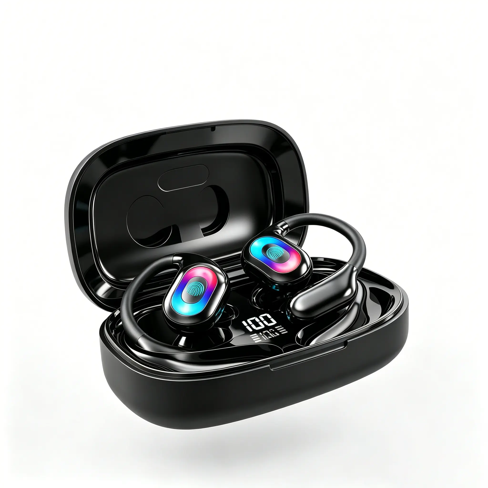 2026 Bluetooth Open Ear Headphones - True Wireless Ultra Lightweight Ergonomic Earbuds with 156-Language Real-Time AI Translation, 6 Modes, HD Mic for Phone Users, Ideal for Travel & Business, Headphone