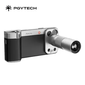 PGYTECH RetroVa Grip Kit for iPhone 17 Pro/17 Pro Max, Vintage Leather-Style Phone Case with Camera Grip, External MicroSD Recording, Bluetooth Remote Control for Photography/Daily Vloggers/Travel