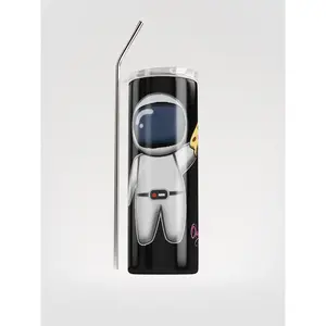 Pizzanaut Drink Bottle with Straw