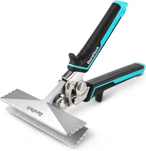 #fathersdaygift DURATECH  Sheet Metal Bender, Hand Seamers Sheet Metal Tools with Ergonomic TPR Handle, Straight Jaw Metal Bending Pliers for Bending, Seaming and Flattening Metal