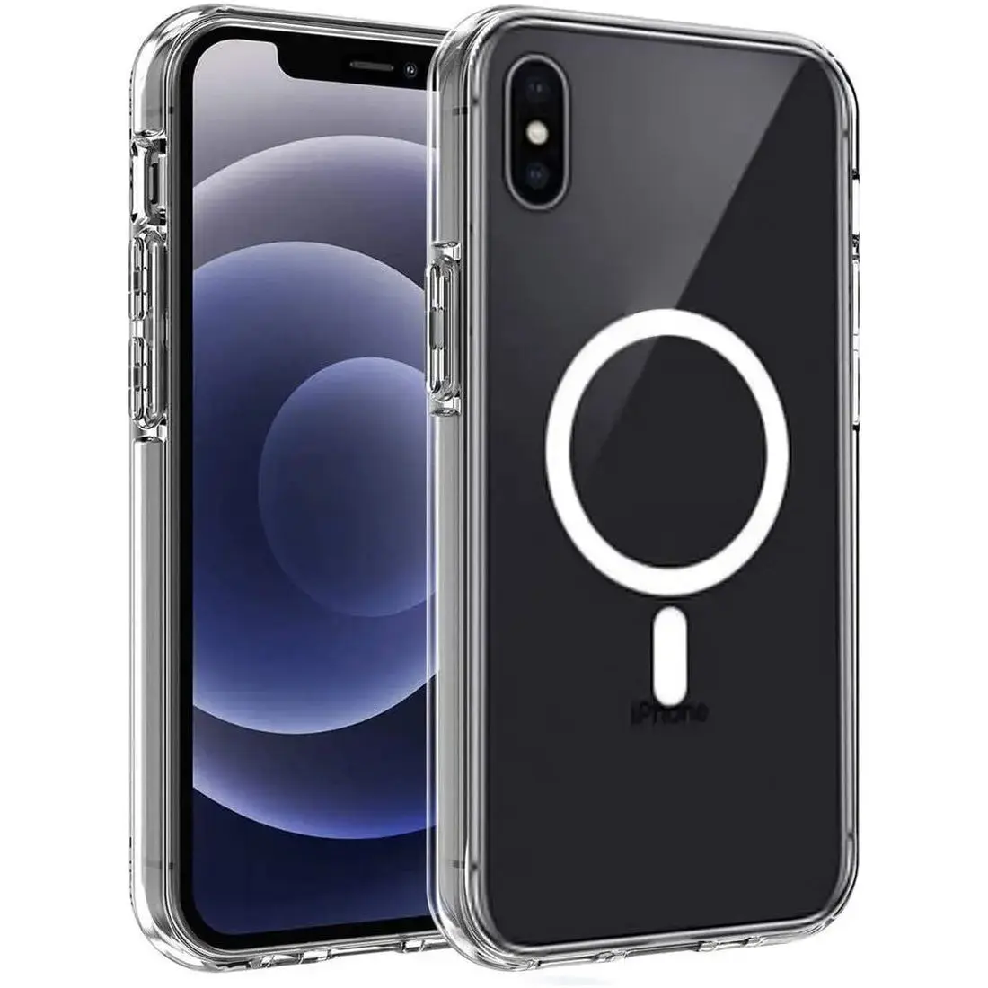 Entronix iPhone XS/X [Magnetic-Compatible] Crystal Clear Case - Sturdy Cover Transparent Wireless Dustproof