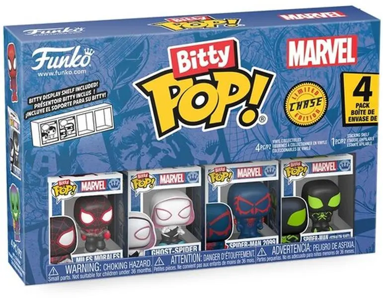 Funko Bitty POP!: Spider-Man - Miles Morales 4-Pack  [COLLECTIBLES] Vinyl figurine/statue, 4 Pack, Collectible