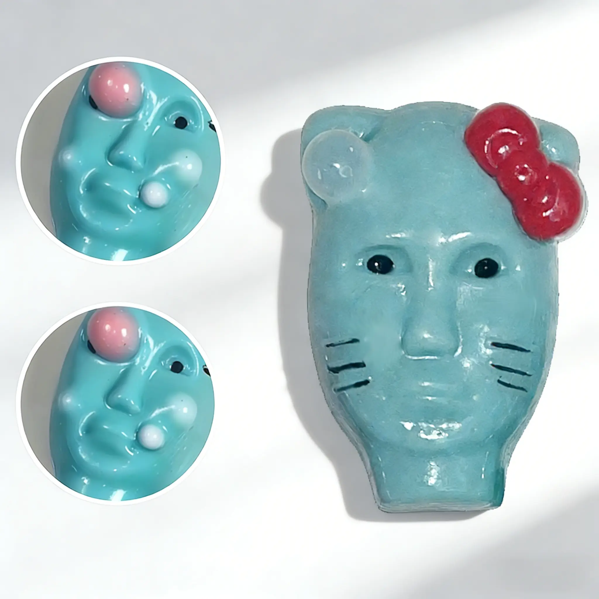 Family Fun Kitty Pimple Popper Water Spray Gag Toy - Animal Squishy Ball Gag Toys & Practical Jokes for Watch Parties, Easy-to-Use Oddly Satisfying Funny Prank Gift for Kids