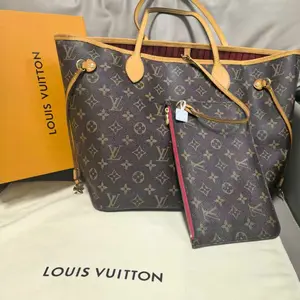 Pre-owned france tote bags LV NF Tote (Medium) — Red Interior（SZ 17589）