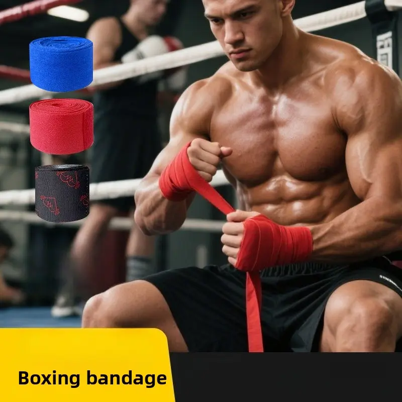 Fingerless Slip-On Padded Inner Gloves with 200cm Wrist Straps - Unified Structure Hand Protection for Men, Boxing, Shadow Boxing