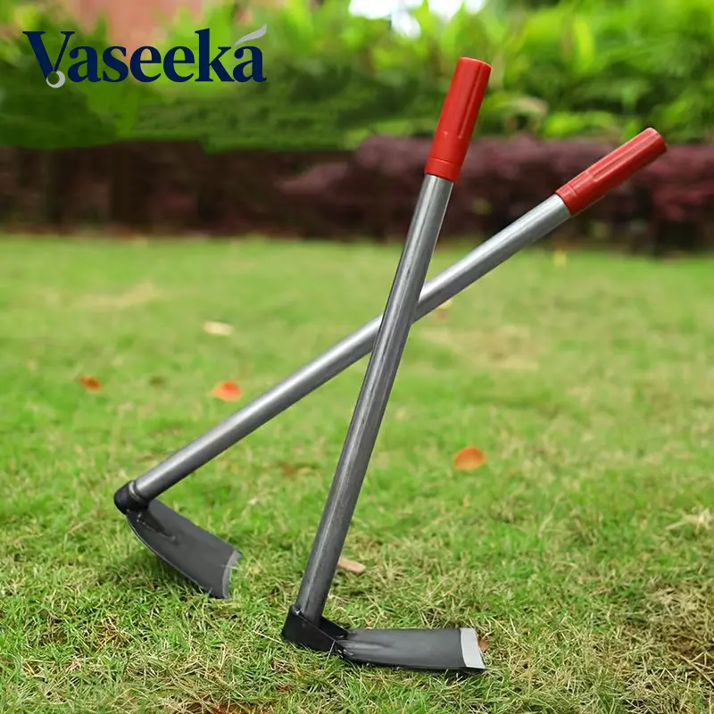 Vaseeka Ergonomic Manganese Steel Garden Hoe - Durable Metal Garden Tool for Weeding, Planting, Soil Digging with Comfortable Design for Gardeners, Garden Tools