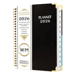 2026 Weekly and Monthly Planner Calendar, Includes January 2026 - December 2026, 8.5" x 11", Flexible Cover, Wirebound, Laminated Tabs, Storage Pocket, Enterprise