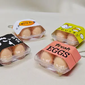 Funny Mini Simulation Egg Keychain, Novelty Farm Fresh Egg Pendant, Creative Boxed Egg Bag Charm