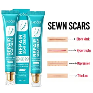 Repair Scar Cream with Niacinamide Ceramide NP Calendula Purslane Extract, Fades Suture Dark Spots, Flattens Hyperplasia, Repairs Indented Stitch Scars, Softens Thick Scar Tissue, Relieves Scar Itch, Boosts Collagen, Repairs Skin Barrier, Lightens Surgery