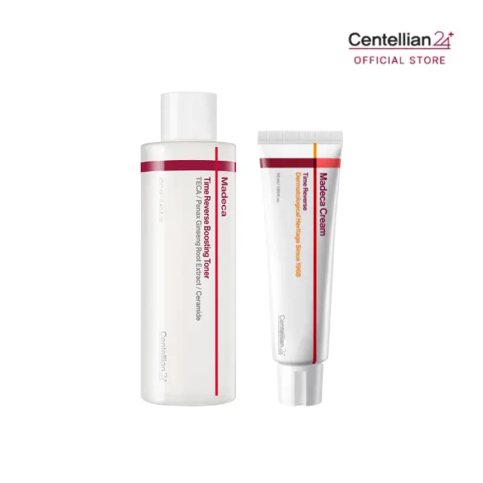 [Centellian24] Madeca Time Reverse Boosting Duo | Boosting Toner 250ml + Time Reverse Cream 50ml | Firming, Hydration & Barrier Care | Korean Skincare