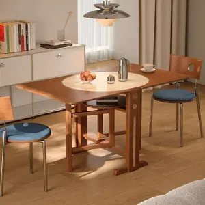 Vintage Style Folding Wooden Dining Table