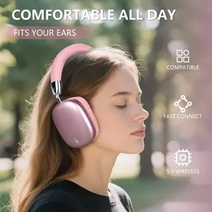 2026 Valentine Gift New Wireless Headset, Hifi Clear Call, Comfortable FitWith Head, Foldable, Rotatable, Stretchable.Compatiblewith Mobile Phones, Computers, MP3 and Other DevicesWireless Headphones (Pink) AudioAdjustable