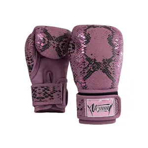 Venum Amazonia Boxing Gloves - Purple, Triple-Density Foam, Adjustable Wrist Strap, Ergonomic Design, Reinforced Seams, 100% Premium PU