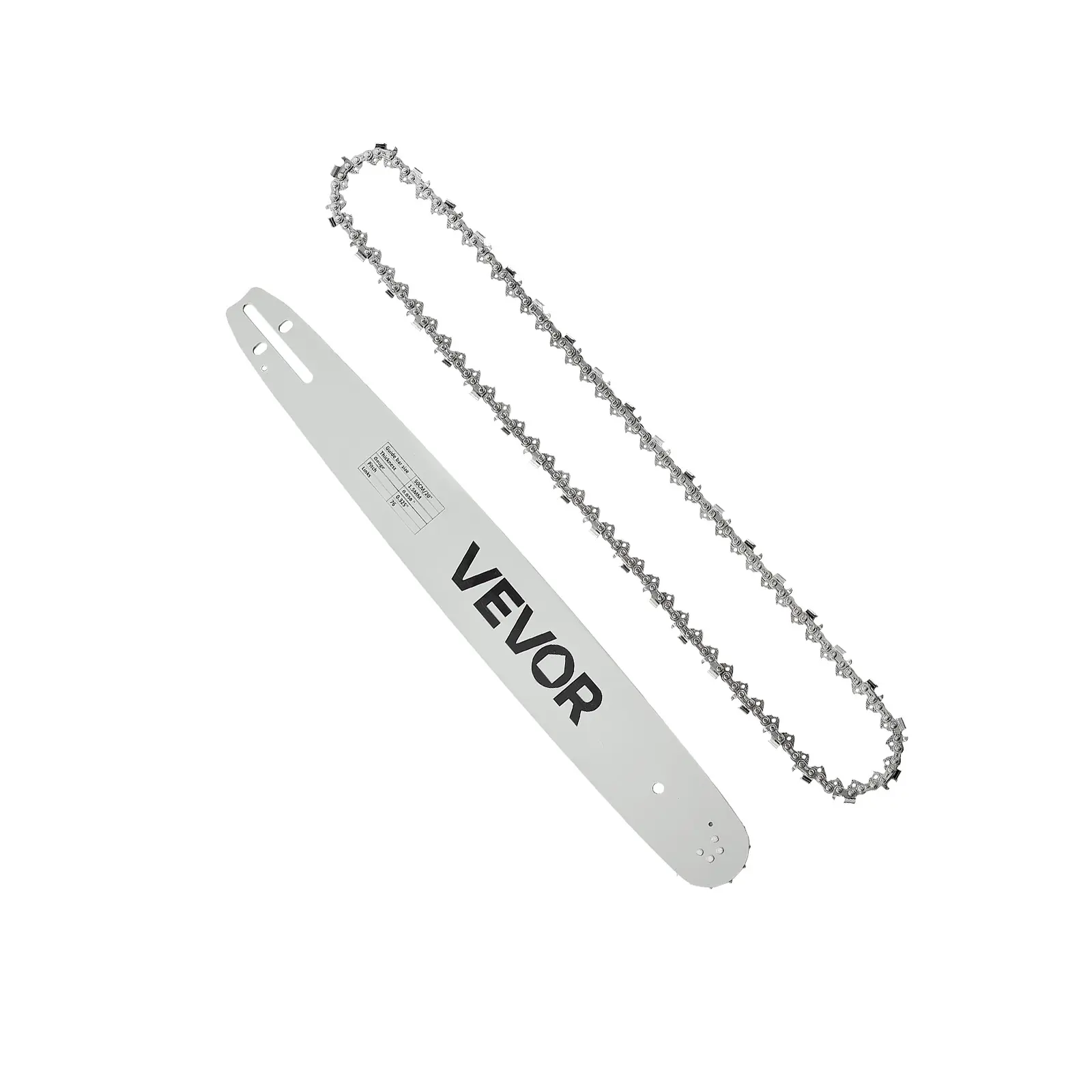 VEVOR Bar & Chainsaw Chain Combo 20" .325" Pitch .058" Gauge 76 Drive Links, Fits VEVOR CN-52G / CN-58G / CN-62G Gas Chainsaw, Alloy Steel, Replacement Guide Bar & Saw Chain with Sharp Cutter Teeth