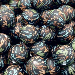 When Things Get Tough, Stick with it Printed Silicone Beads - Western Theme Beading