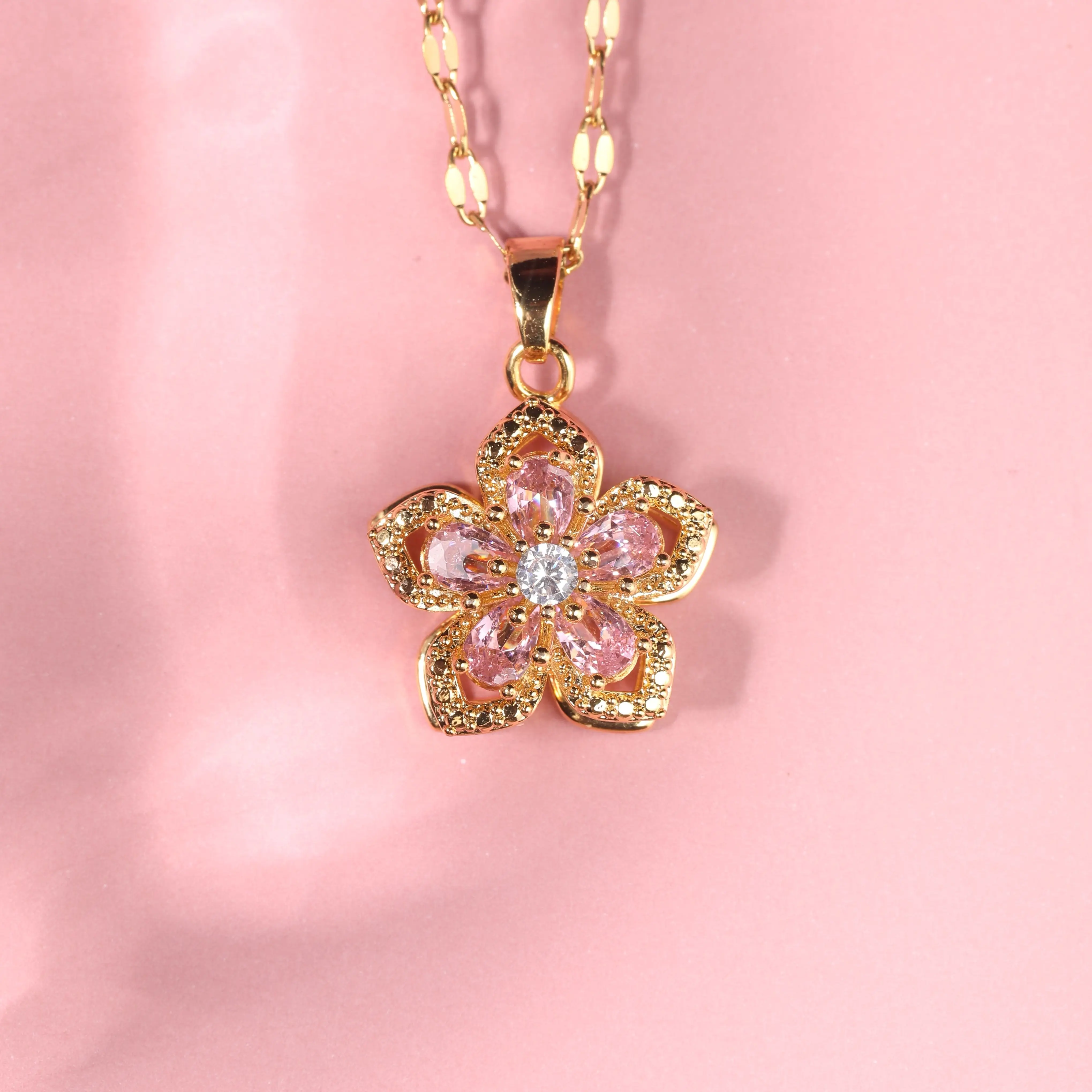 Princess Rapunzel Necklace | Spinning Sundrop Flower Necklace | Stress Relief Tangled Jewelry | Magical Gift for Disney Fans