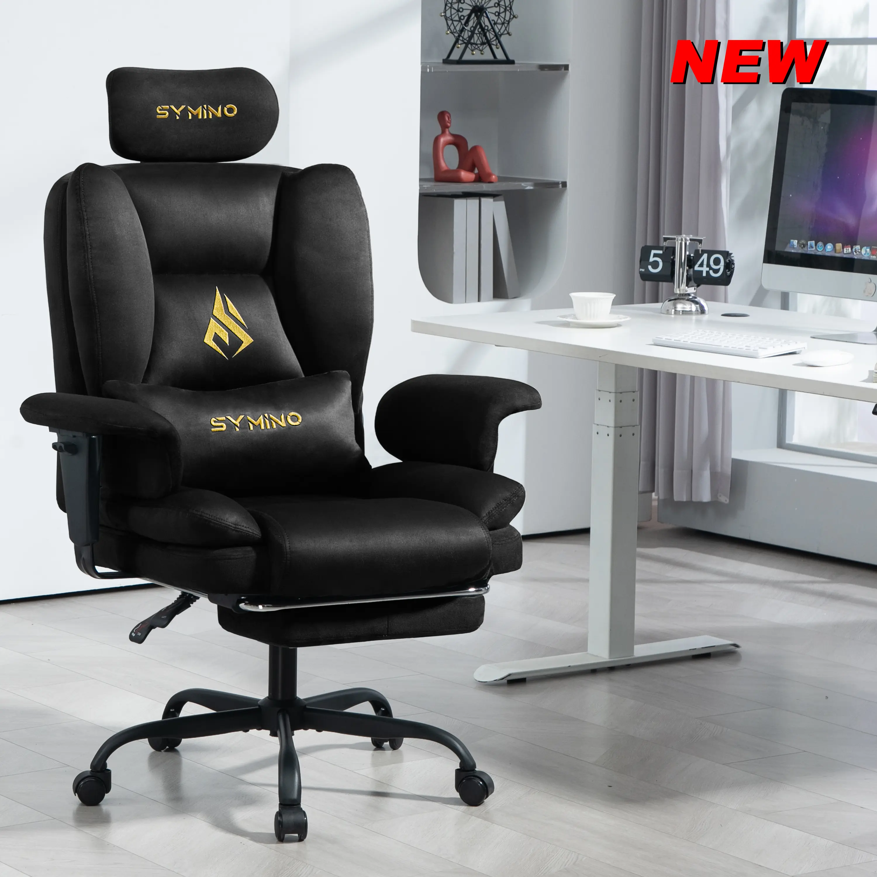 （Faux Fur）SYMINO Sofa Gaming Chair, Gamer Chair, Ergonomic Sofa Chair with Faux Fur Gamingchair,dorm essentials,home decor Video Gaming Chair Gaming Computer Chair