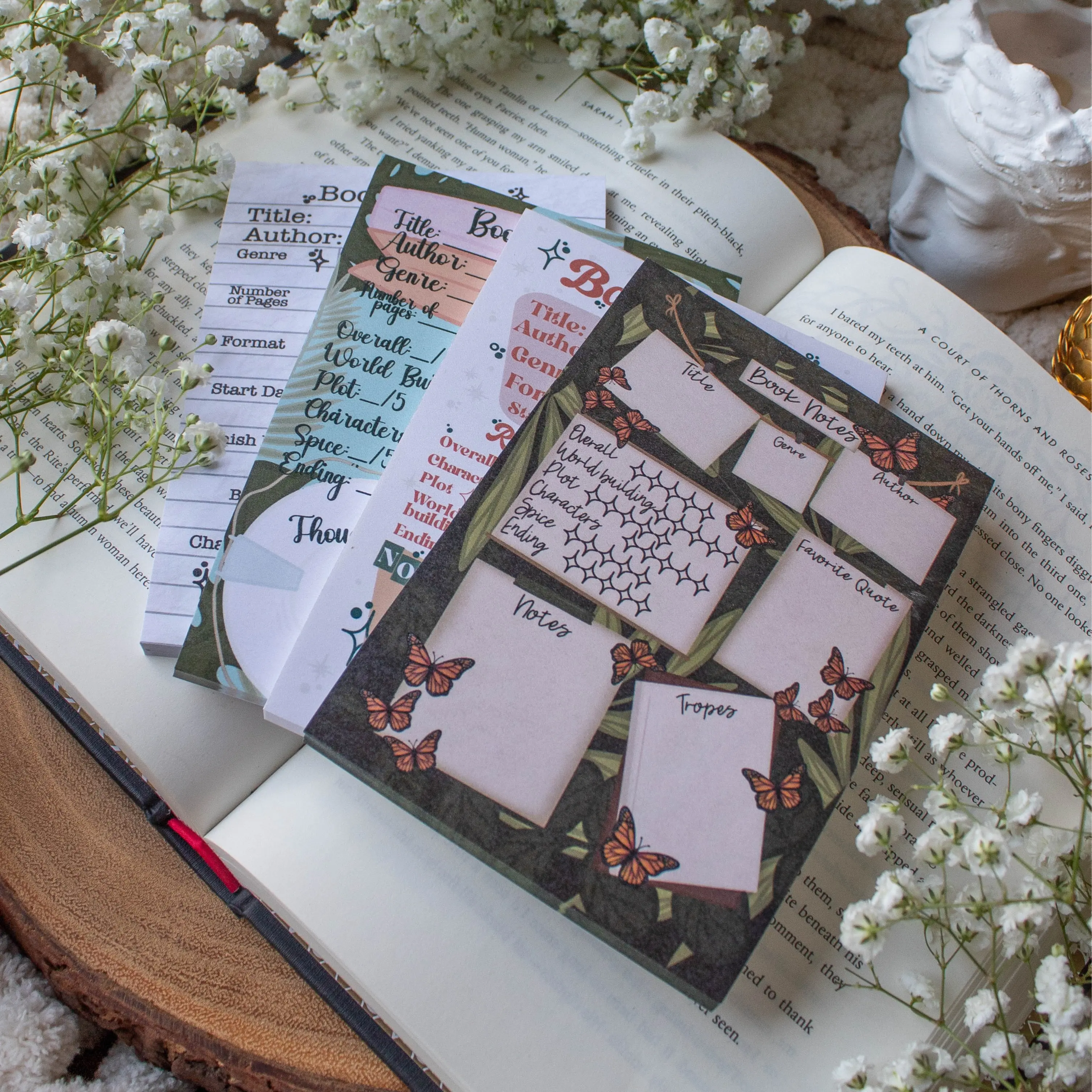 4x6 Book Review Post-It Notepad for Booktok Readers and Book Lovers