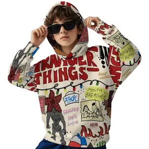 Stranger Things Teen Sweatshirt Jogging Clothing Hoody pullover gift Hooded sweater kids Anime movie children funny fancy Casual fancy long sleeve Tees sport D1229-006