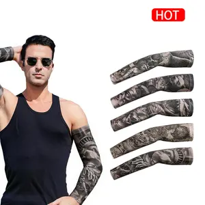 2-3PCS Ice Silk Tattoo Arm Sleeves, Sun Protection Tattoo Sleeve Breathable for Running, Fishing, and Biking, Ultimate Cooling Function for Outdoor Activities