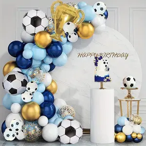 141pcs Football-themed Balloon Arch Kit, Suitable for Football-themed Birthday Parties, Anniversary Celebration Decorations