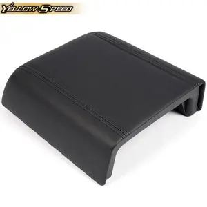 Fit For 2004-2008 Ford F150 Center Console Arm Rest Lid Cover Pad Black Leather Car Organizers Car Interior Organizers