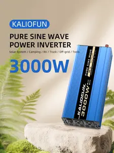 Pure sine wave inverter 3000W, DC 12V to AC 110V,mobile phone/computer/car refrigerator is ready to charge, say goodbye to the anxiety of power outage, overload protection, and more at ease with electricity use