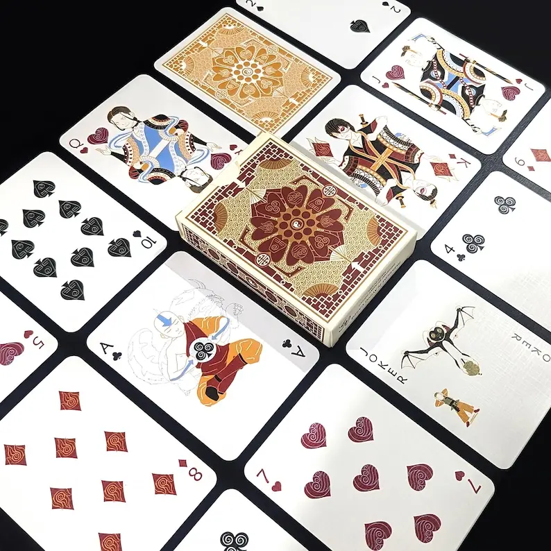 Avatar TLA Playing Cards | Four Nations 54 Card Deck Game Night | ATLA Fan Gift