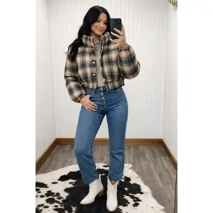PLAID PUFFER JACKET