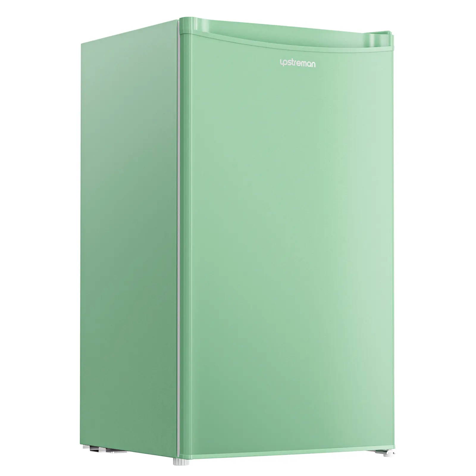 Upstreman mini fridges 3.2 Cu.Ft with Freezer Compact Single-Door Fridge for Dorm Office Bedroom BR321 Adjustable Temperature Thermostat Energy Efficient Quiet Operation Green Fridge Small pantry drink fridge skincare fridge refrigerator tiktokshopspringg