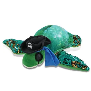SPACE SEQUIN PLUSH - 13" SEA TURTLE PIRATE DRESS UP