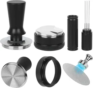 51mm Espresso Accessories Kit  Spring- Espresso Tamper, WDT Tool, Coffee Distributor,  Dosing Funnel, Puck Screen with Remover   Stainless Steel &  Espresso Tools