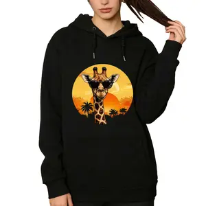Women’s Cute Giraffe Casual Tops – Long Sleeve Hoodies and T-Shirts Perfect for Spring