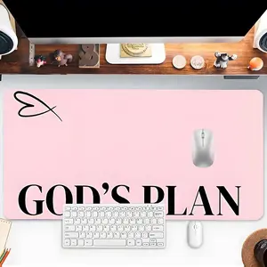 God's Plan Pattern Mouse Pad, Rectangle Gaming Mouse Pad, Office Desk Keyboard Mat for Home Office Desk, Desk Accessories