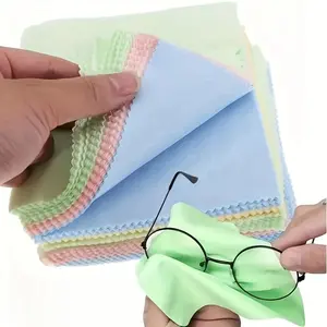 50 pcs Microfiber Cleaning Cloths | Soft & Thick, Unscented Pastel Colors | For Glasses, Camera Lenses & Smartphone Screens