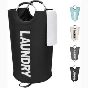 Maxsilan 90L Large Collapsible Laundry Basket – Freestanding Tall Clothes Hamper