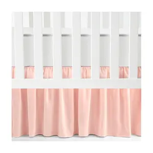 Ruffle Crib Skirt Pink Single 28x52 by Lush Decor