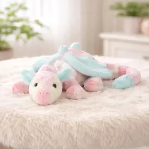 Jellycat Lazulia Dragon Plush – Soft Pastel Stuffed Toy, Fantasy Collectible, 50cm With Tags