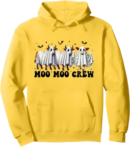 Moo Moo Crew Funny Halloween Cows Ghosts Cow Ghost Pullover Hoodie - Albertjasso Shop 41B0DHLB9DQ4