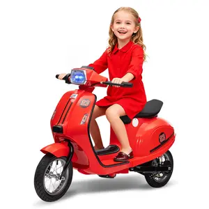 【Christmas Gift】Kids Motorcycle 24V 350W Electric Ride-On, 14MPH Max,Waterproof Design,LED Lights & Rear Brake - Motorbike for Ages 8-14,143 lbs Max-Red