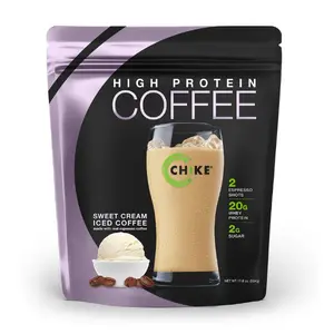 Chike Protein Iced Coffee Sweet Cream Flavor 20g Whey Protein 2 Espresso Shots Low Sugar US Made High Protein Coff