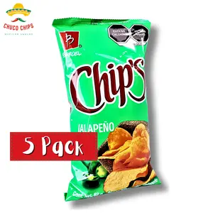 Chip Jalapeño Barcel Chips | 5 Pack Jalapeno Crispy Crunchy Snack | Authentic Mexican Chips & Snacks by Chuco Chips