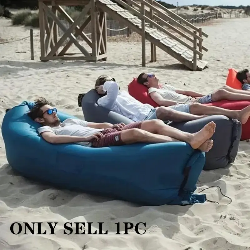 Portable Waterproof Inflatable Air Sofa Bed, Quick-Release Design, Ideal for Camping & Festivals, Leakproof Construction, Beanbag Lazy Sofa