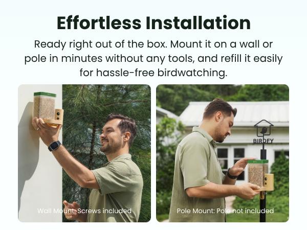 Birdfy Smart Bird Feeder with Camera for Rookie, Camera Bird Feeder Dual Night Vision, AI Recognition IP66 Waterproof for BirdLovers